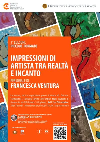 1^ EDIZIONE PICCOLO FORMATO:  IMPRESSIONI DI ARTISTA TRA REALTÀ E INCANTO PERSONALE DI FRANCESCA VENTURA