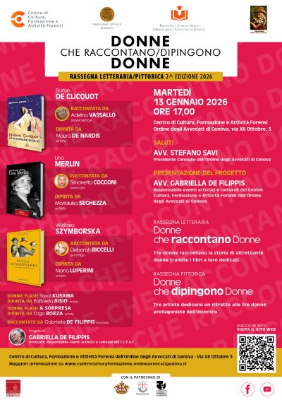 Donne che raccontano/dipingono donne – incontro del  13 gennaio